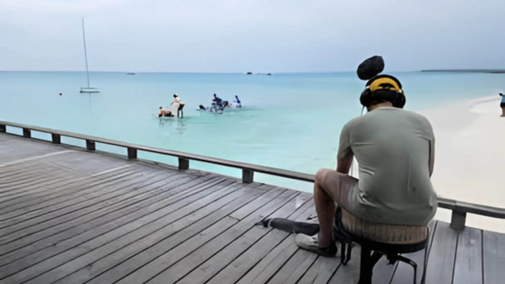 Filming in the Maldives