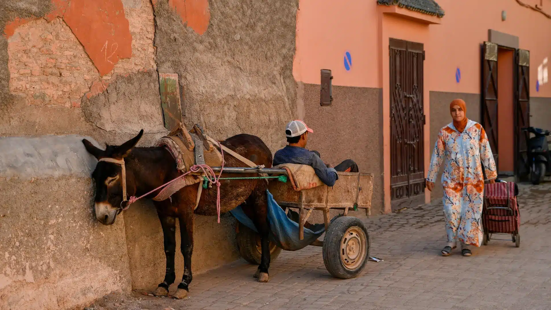 Filming in Morocco